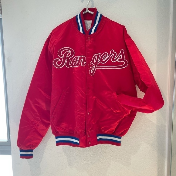 MLB Texas Rangers vintage Starter jacket retro 90s 80s XL Correa Seagar Seager - Picture 8 of 13